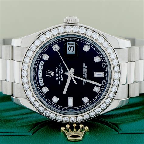 18k white gold day date rolex|rolex presidential day date gold.